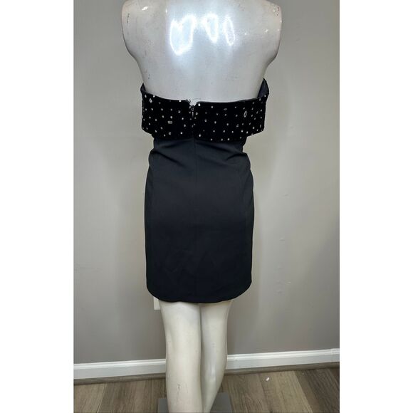 Milly Indy Embellished Combo Strapless Minidress US 2 $495 - Picture 9 of 11
